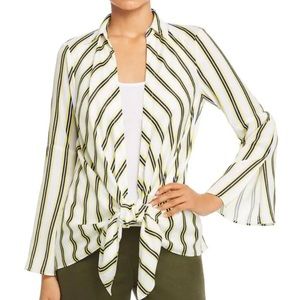 NWT Kenneth Cole 2 pc blouse and tank set, yellow, black, and white, Sz. Small.